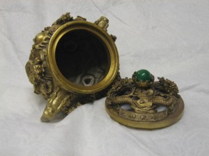 Nine dragons brass Incense burner - Image 5