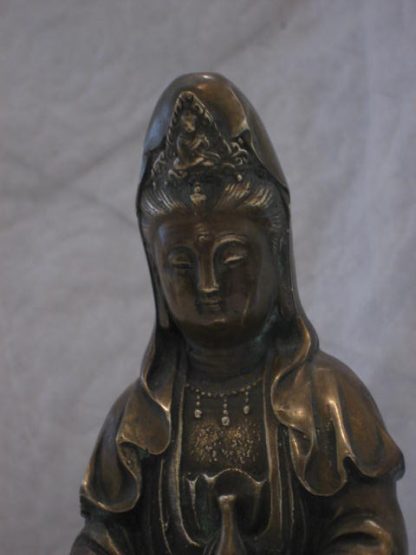 9" Brass Guan Yin  - Image 5
