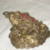 3.5" tall Brass toad