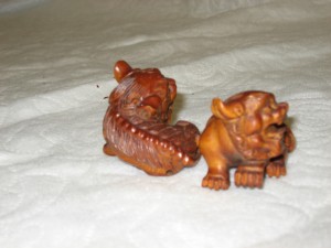 Wooden Fu dogs - Image 3