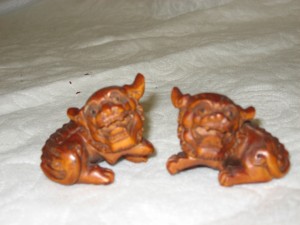 Wooden Fu dogs