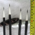 Mixed hair brush-black tip(L)