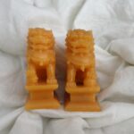 4" yellow Fu dogs